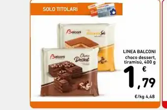 Spazio Conad Linea balconi choco, dessert, tiramisù 400g offerta