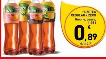 Spazio Conad Fuze tea regular / zero limone/pesca 1.25 l offerta