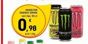Spazio Conad Energy drink monster vari tipi 50 cl offerta