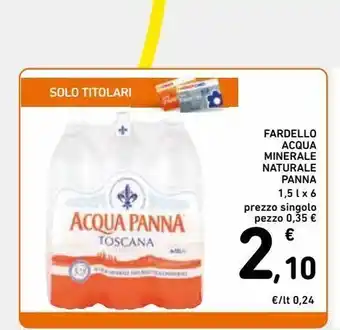 Spazio Conad Fardello acqua minerale naturale panna 1.5 l x6 offerta