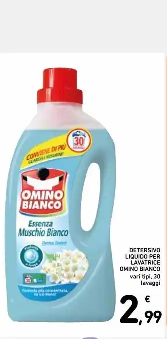 Spazio Conad Detersivo omino bianco liquido per lavatrice vari tipi liquido 30 lavaggi offerta