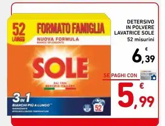 Spazio Conad Detersivo in polvere lavatrice sole 52 misurini offerta