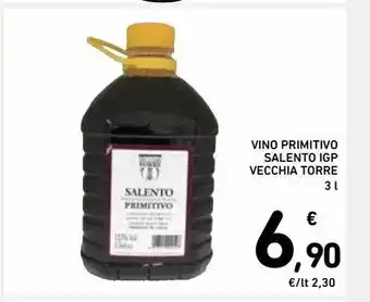 Spazio Conad Vino primitivo salento igt vecchia torre 3 l offerta