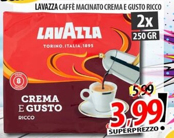 Il Genio Supermercato Lavazza Caffè Macinato Crema e Gusto Ricco 2x 250 gr offerta