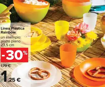 Carrefour Rainbow Linea Plastica 23,5cm offerta