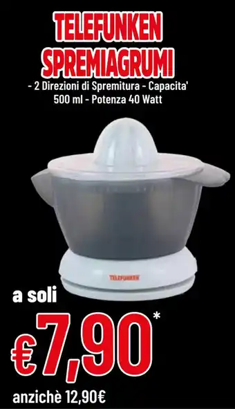 DPiù Telefunken Spremiagrumi 500 ml offerta