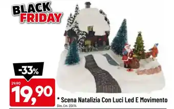 DPiù Scena Natalizia Con Luci Led E Movimento Cm.20x14 offerta