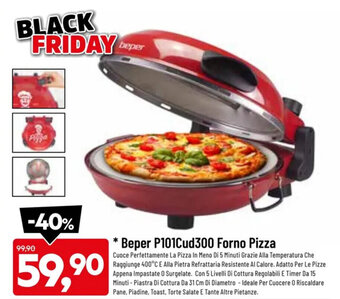 DPiù Beper P101Cud300 Forno Pizza offerta