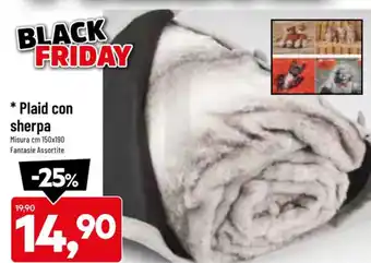 DPiù Plaid con sherpa cm 150x190 offerta