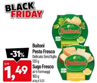 DPiù Buitoni Pesto Fresco 130 g / Sugo Fresco 160 g offerta