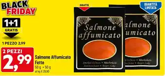DPiù Salmone Affumicato Fette 50 g + 50 g offerta