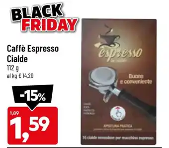 DPiù Caffè Espresso Cialde 112 g offerta