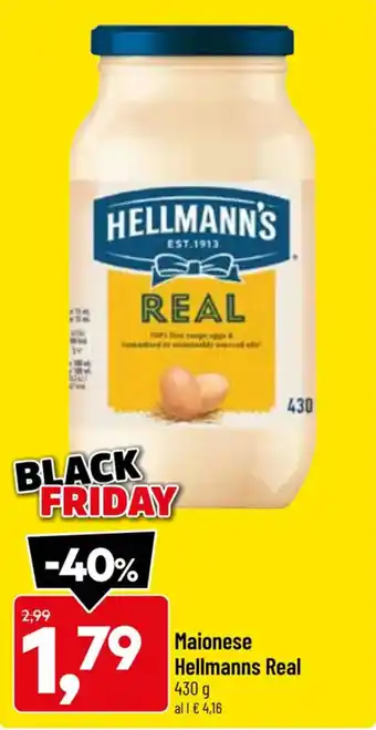 DPiù Hellmann's Real Maionese 430 g offerta