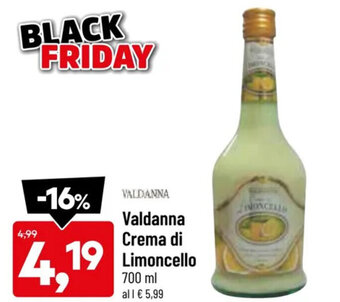 DPiù Valdanna Crema di Limoncello 700 ml offerta