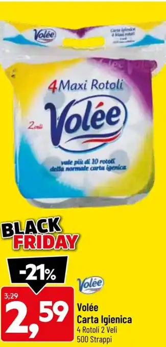 DPiù Volée Carta Igienica 4 Rotoli offerta