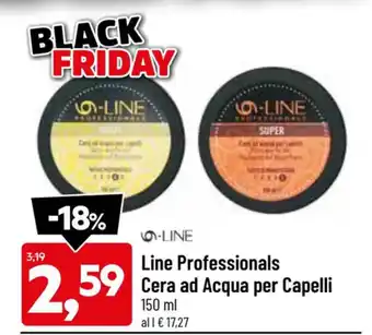 Line Professionals Cera ad Acqua per Capelli 150 ml
