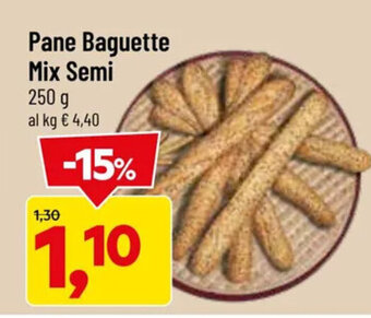 DPiù Pane Baguette Mix Semi 250 g offerta