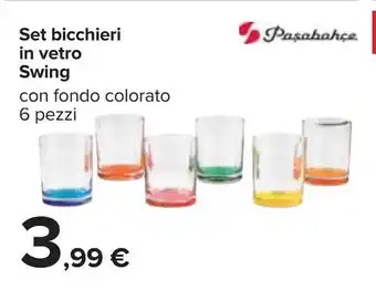Carrefour Pasabahce Swing Set bicchieri in Vetro 6 pezzi offerta