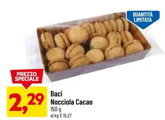 DPiù Baci Nocciola Cacao 150 g offerta