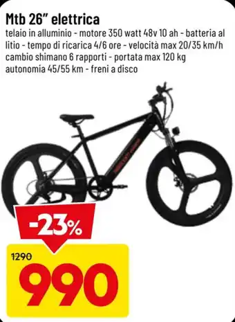 Mtb 26" elettrica