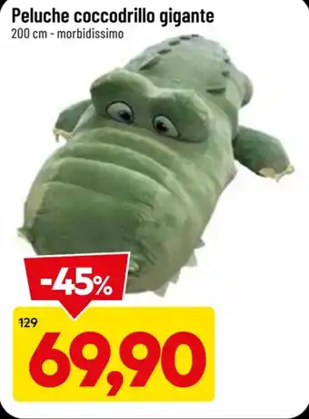 DPiù Peluche coccodrillo gigante 200 cm offerta