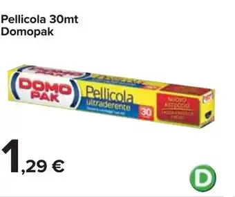 Carrefour Domopak Pellicola 30mt offerta