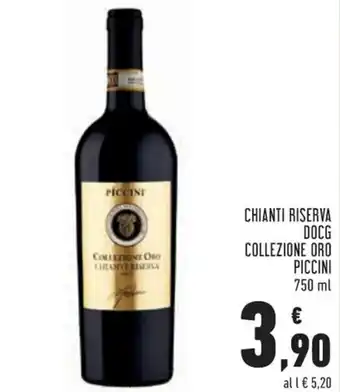 Conad Piccini Chianti Riserva DOCG Collezione Oro 750 ml offerta
