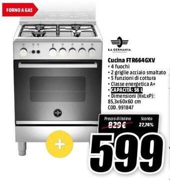 MediaWorld La Germania Cucina FTR664GXV offerta
