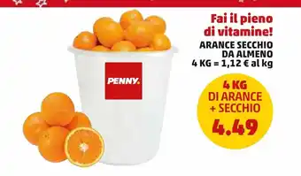 PENNY Arance secchio da almeno 4 kg = 1,12 € al kg offerta