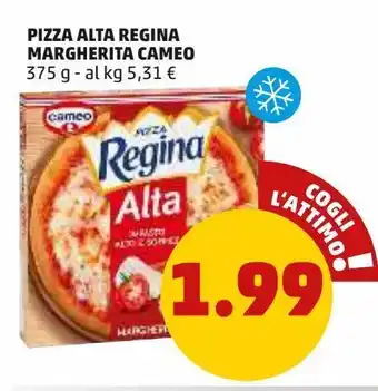 PENNY Pizza alta regina margherita cameo 375 g — al kg 5,51 € offerta