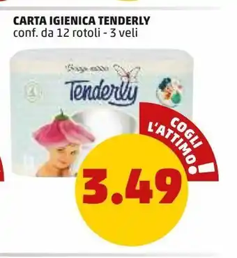 PENNY Carta igienica tenderly conf. da 12 rotoli — 3 veli offerta