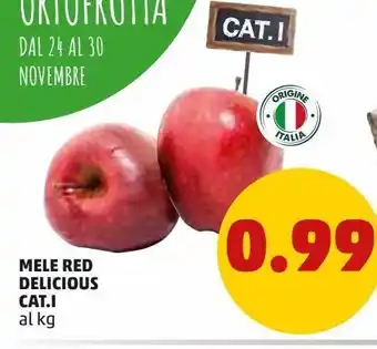 PENNY Mele red delicious cat.i al kg offerta