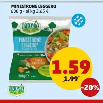 PENNY Minestrone leggero 600 g - al kg 2,65 € offerta