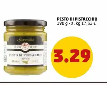 PENNY Pesto dl pistacchio 190 g - al kg 17,32 € offerta