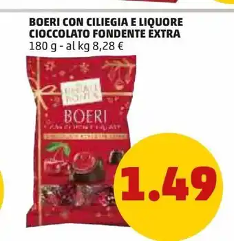 PENNY Boeri con ciliegia e liquore cioccolato fondente extra 180 g — al kg 8,28 € offerta