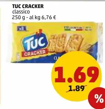 PENNY Tuc cracker classico 250 g — al kg 6,76 € offerta