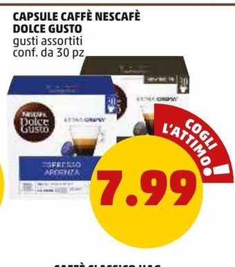 PENNY Capsule caffè nescafè dolce gusto  gusti assortiti  conf. da 30 pz offerta