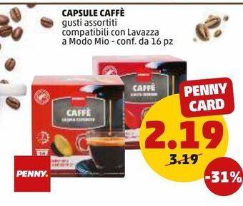 PENNY Capsule caffè gusti assortiti compatibili con lavazza a modo mio - conf. da 16 pz offerta