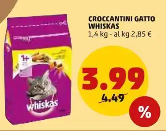 PENNY Croccantini gatto whiskas 1,4 kg - al kg 2,85 € offerta