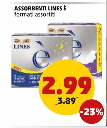 PENNY Assorbenti lines e' formati assortiti offerta
