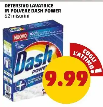 PENNY Detersivo lavatrice in polvere dash power 62 misurini offerta