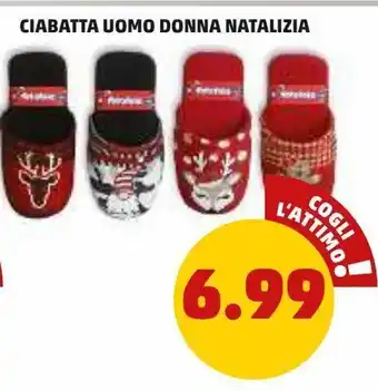 PENNY Ciabatta uomo donna natalizia offerta