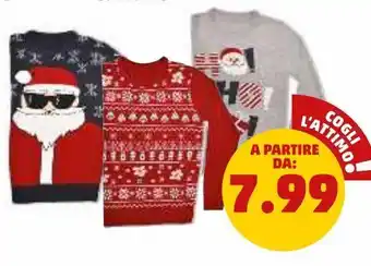 PENNY Maglione di natale uomo donna bambino offerta