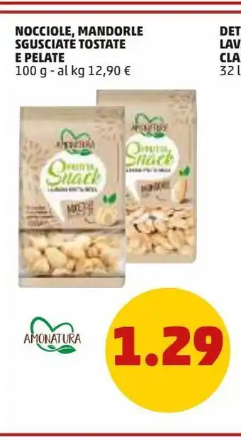 PENNY Nocciole, mandorle sgusciate tostate e pelate 100 g - al kg 12,90 € offerta