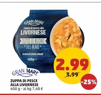 PENNY Zuppa di pesce alla livornese 400 g - al kg 7,48 € offerta