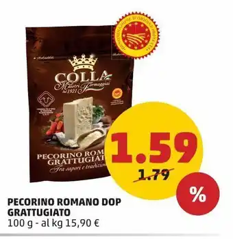 PENNY Pecorino romano dop grattugiato 100 g - al kg 15,90 € offerta