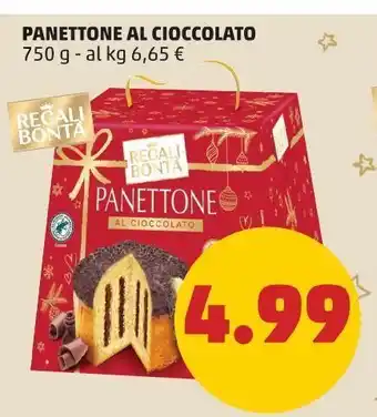 PENNY Panettone al cioccolato 750 g — al kg 6,65 € offerta