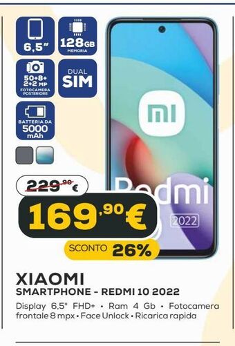 Euronics Xiaomi smartphone - redmi 10 2022 offerta