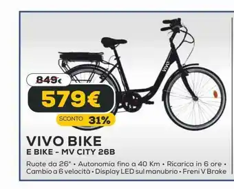 Euronics Vivo bike e bike - mv city 26b offerta