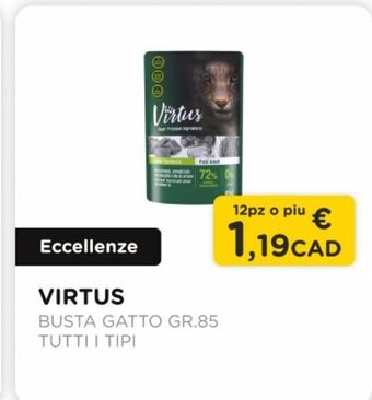 Arcaplanet Virtus/ busta gatto gr.85/ tutti i tipi offerta